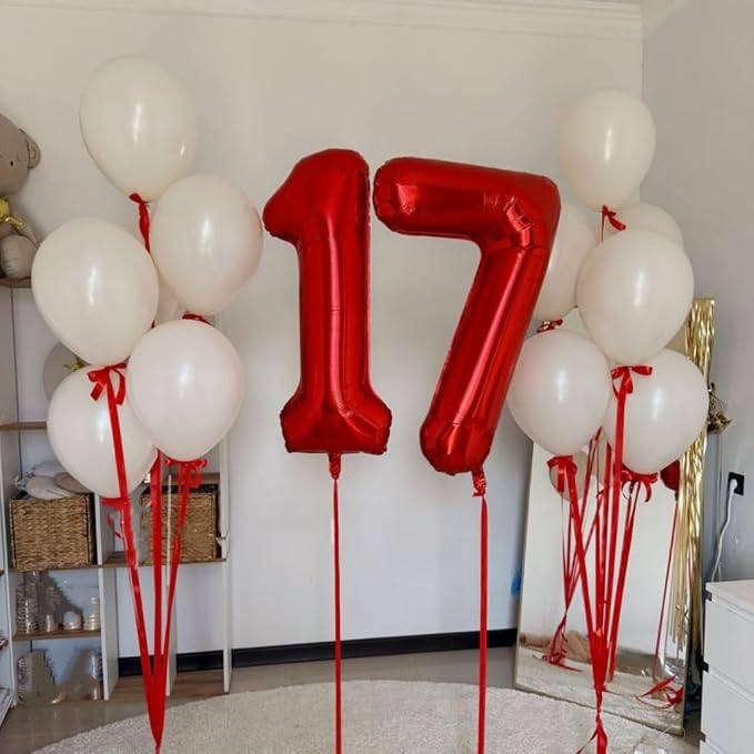 Number Balloons 40 Inch Red 6 Balloon - Image 2