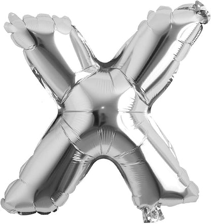 16" inch Single Silver Alphabet Letter number Balloons Aluminum Hanging Foil by REIANS