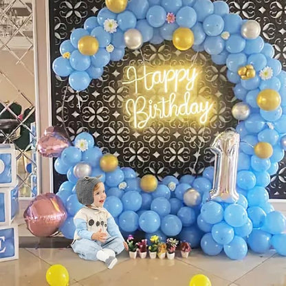 Round Backdrop Stand Arch Balloon Golden Metal Circle Garland Frame - Image 4