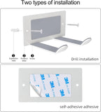 FLE Hair Dryer Holder Wall Mounted Self Adhesive,Hair Blow Dryer Rack Organizer Compatible with Most Hair Dryers,White