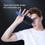 RHOS Paddle Hair Brush for Men-Detangler Brush with Nylon Bristles for Thin,Short,Thick Hairs-Square Cushion Hair Brush for Detangling,Smoothing,Massage(1 Pack-Blue)