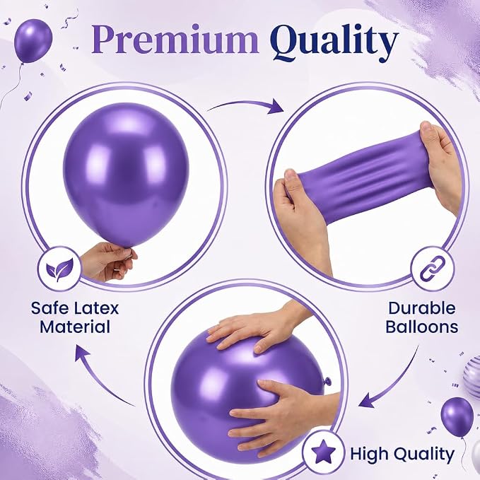 Lavender Balloons Column Kit for Floor or Table - Image 4