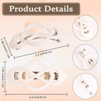 Beige Hair Barrettes for Women 4packs Hair Clips French Hair Barrette Clip Beige Accessories for Women Girls