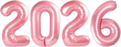 Number 2026 Balloons 40 Inch for Anniversary Party Decorations, Pearl Pink | by Mluchee