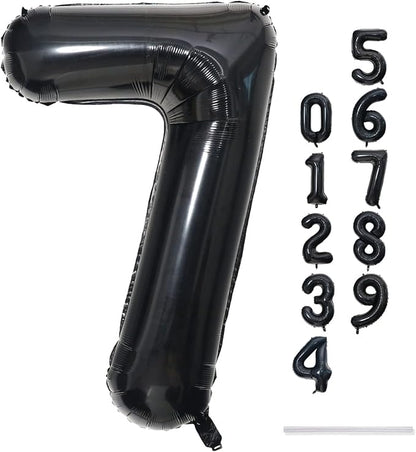 40 Inch Balloon Number 7 Black, Large Foil Number Balloons Set 0-9, Digital 7 - Image 9