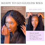 7x6 Burmese Curly Glueless Wigs Human Hair Pre Plucked Pre Cut 250% Density Drawstring Wig Human Hair 7x6 HD Lace Front Wigs Human Hair for Black Women Wear and Go Glueless Wig Natural Color 28inch