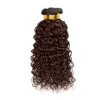 Color 4 Water Wave Human Hair Bundles Dark Brown Bundles 26 26 26 Inch Niegmeag Double Weft Virgin Remy Brown Wet and Wavy Bundle Hair Extensions For Woman