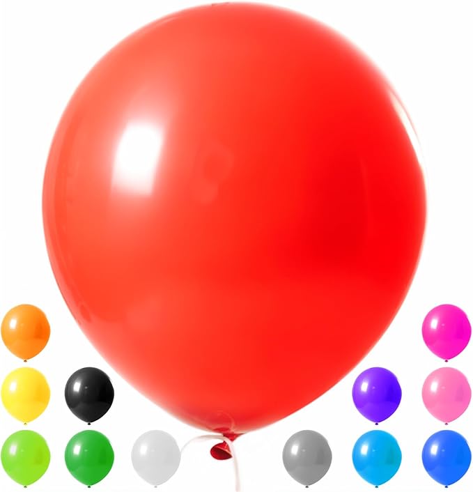 KOOGEL 36 Inch Assorted Rainbow Large Latex Balloons, Shower Wedding Carnival by KOOGEL