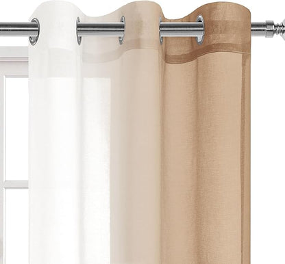 DWCN Taupe Ombre Sheer Curtains - Image 2