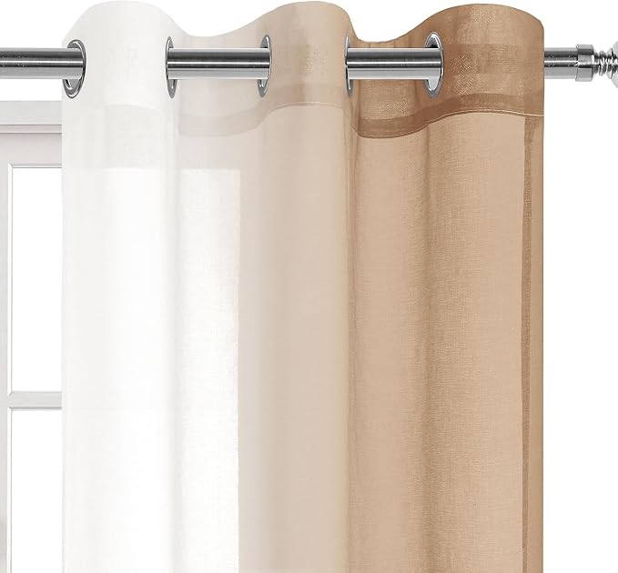DWCN Ombre Short Sheer Curtains - Image 2