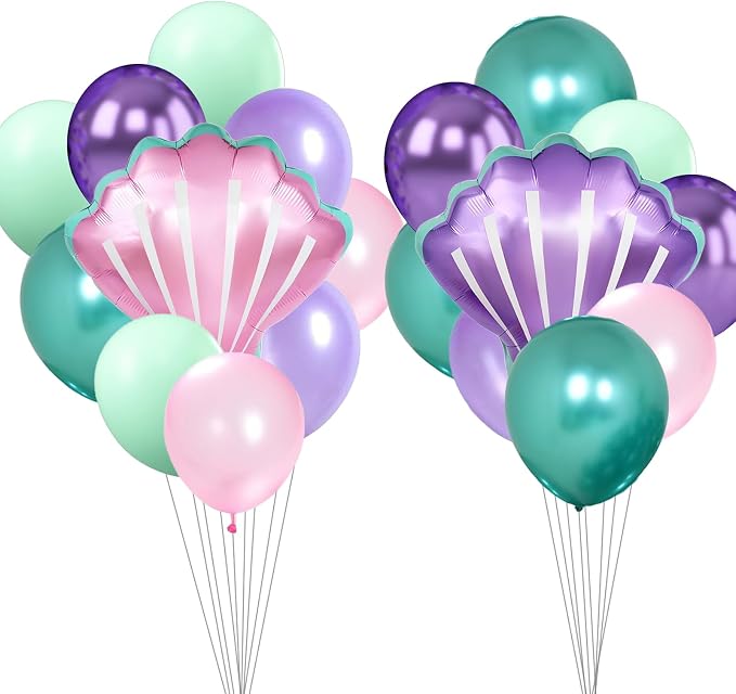 Sea Shells Balloons Multi-color Sea Shells Foil Mylar Balloon by OSAMUHA