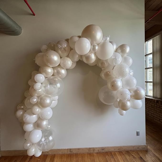 Pearl White Balloons for Wedding Bridal Shower Baby Shower Decorations | 60Pcs - Image 7