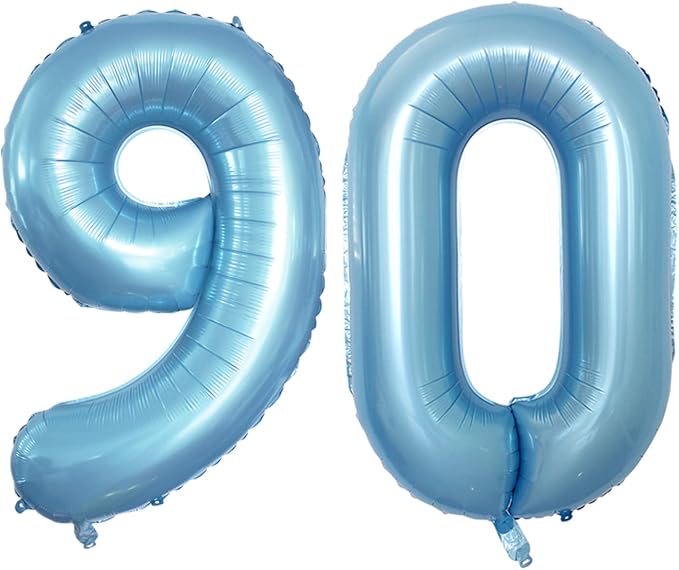 Number 90 Balloons for 90th Birthday Party Decorations, 42 Inch Jumbo Foil by GOER