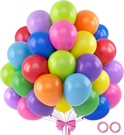 120pcs Rainbow Balloons 12 Inch Colorful Latex Balloon Garland Arch Kit by BAIBAOXIANG