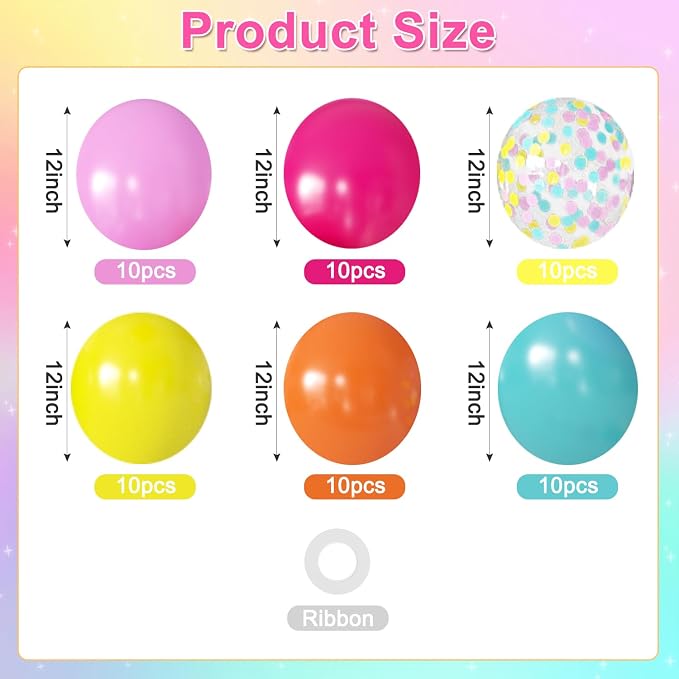 Rainbow Balloon for Whimsical Baby Shower Wedding Birthday Party Decoration | - Image 2