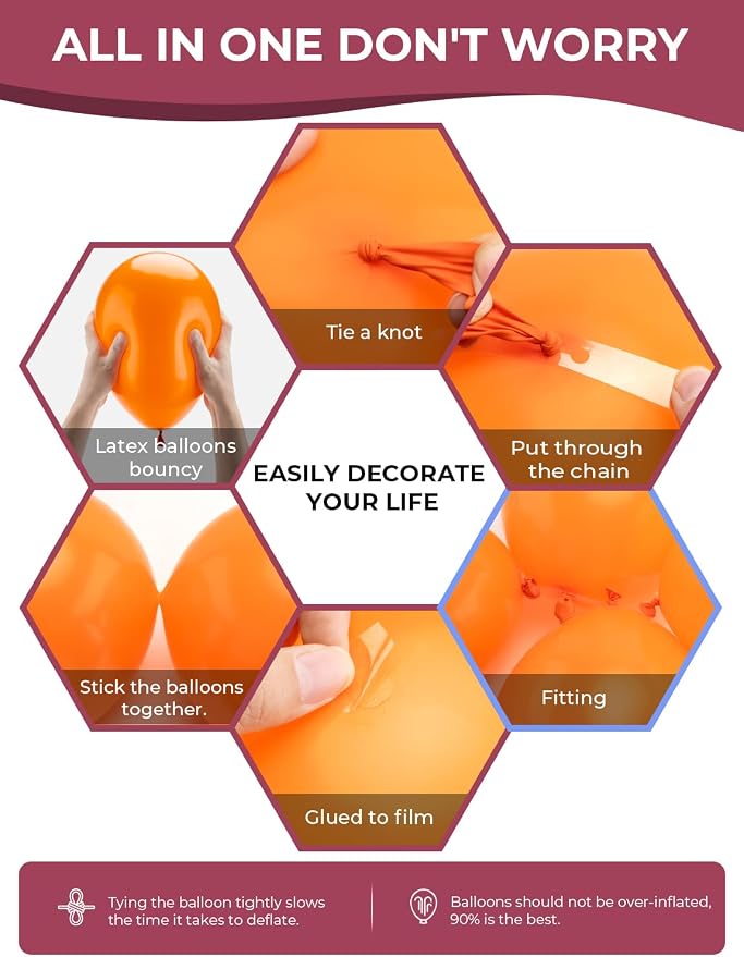 Fall Balloons, 12 Inch Thanksgiving Balloons Set - Image 5