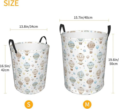 Cute Hot Air Balloons Laundry Hamper Bag - Image 4