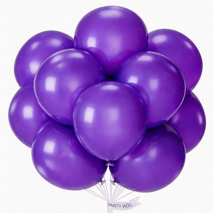 PartyWoo Dark Purple Balloons 20pcs Royal Purple Color 18 Inch | Balloons by PartyWoo