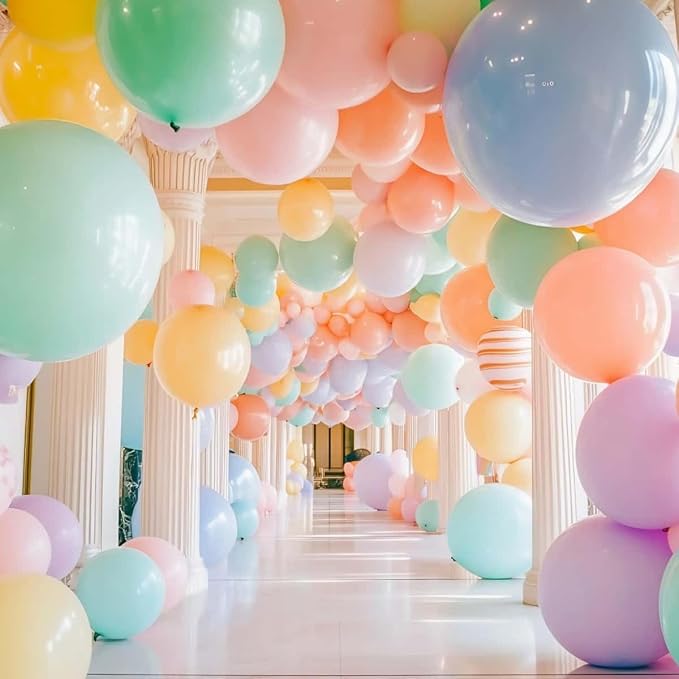 32 Pack Pastel Balloons 36 inch Multicolor Macaron Balloon - Image 4