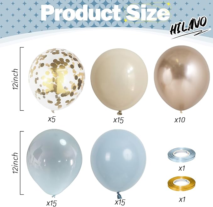 Dusty Blue Balloon Set - Image 2