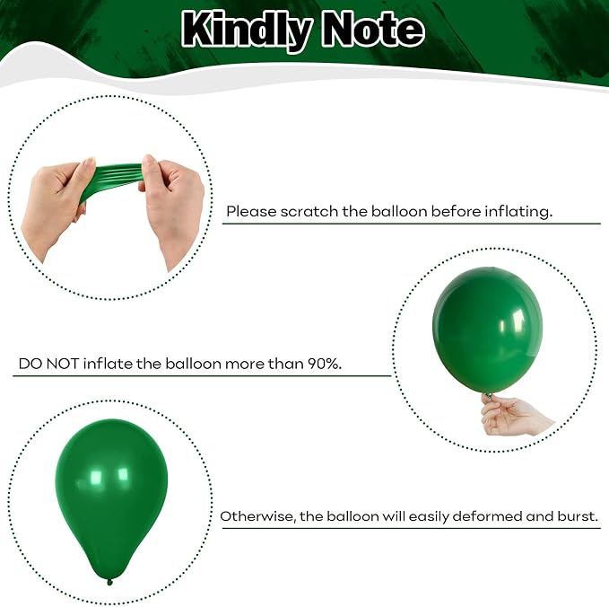 Green Black Balloons Dark Green Black Silver Confetti Balloons 35 Pcs 12 Inch - Image 3