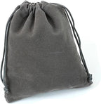 Aestivate 8 Pack Large Velvet Drawstring Pouch, Velvet Bag 8×10 Inch Storage Bag Cosmetics Pouches Dust Bag 8 Pieces(Dark Grey)