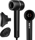 Hair Dryer with Smoothing Comb, 160000RPM High Speed Blow Dryer, Negative Ionic Hair Care, Fast Drying and Less Heat Damage, Thermo-Control Low Noise & Portable with Diffuser, Black