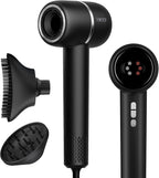 Hair Dryer with Smoothing Comb, 160000RPM High Speed Blow Dryer, Negative Ionic Hair Care, Fast Drying and Less Heat Damage, Thermo-Control Low Noise & Portable with Diffuser, Black