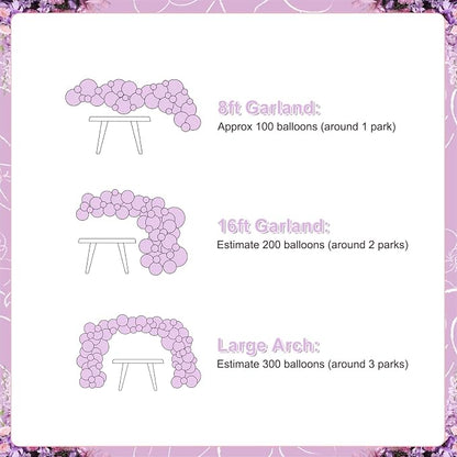 Pink and Purple Balloon Arch Kit - Image 7