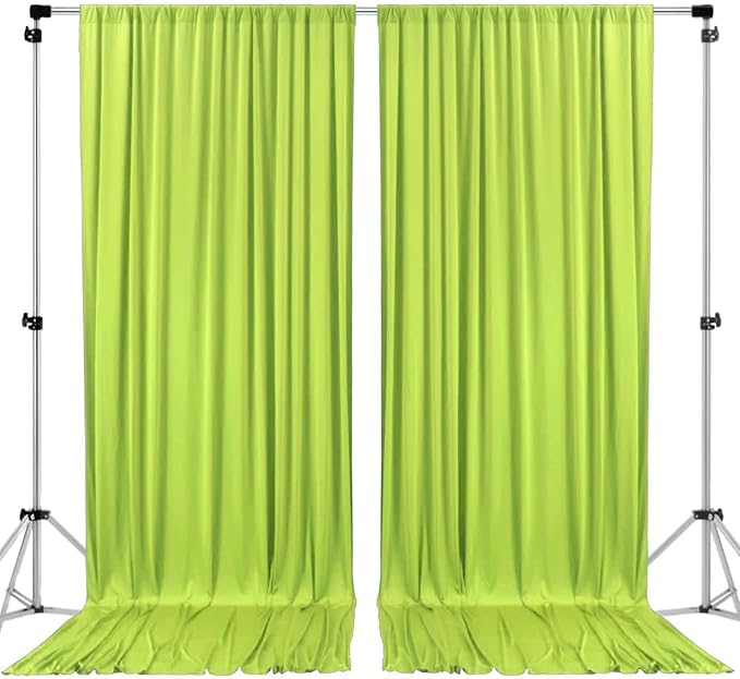 AK TRADING CO. 10 feet x 10 feet Light Green Polyester Backdrop Drapes Curtains by Fabrics%7CEventDecor%7CCrafts%7CUpholsteryFoam