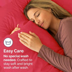 Queen Pillow Cases Set of 4 - Ultra Soft Hotel Quality Pillowcase Covers - Comfy, Cooling & Wrinkle Free - Shrinkage, Stain & Fade Resistant - Machine Washable Pillow Protectors - 4 Piece Set - Red