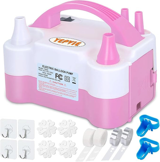 Electric Balloon Pump, Portable 2 Modes Balloon Blower Machine by YEPVIE