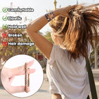 DIYDEC 10PCS Hair Ties Bracelet for Women 5 Styles Soft Braided Boho Hair Bands Elastic No Damage Hair Ties for Girls thick Thin Long Curly Hair Accessories(Beige and light coffee)