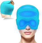 Migraine Relief Cap with Gel Top Coverage, Headache Relief Hat for Migraine Sinus Tension Stress Pain Relief, Migraine Ice Head Wrap Ice Gel Packs Hot Cold Therapy Headache Relief Cap