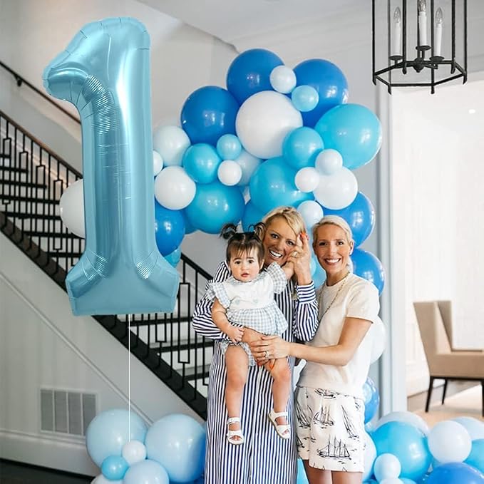 Pearl Blue Number 3 Balloon 40 Inch - Image 8