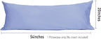 Sunflower Body Pillowcase 100% Cotton Long Pillow Cover/Case Envelope Closure 1 Pack, 21×54 inches Purplish Blue, Soft and Breathable