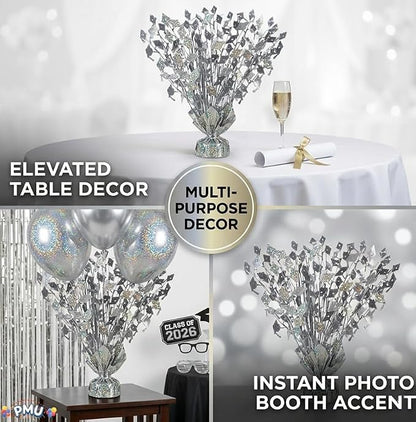 PMU 3 Pcs Silver Graduation Balloon Weights, Graduation Centerpieces - Image 5