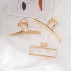 Mehayi 3 PCS Metal Large Hair Claw Clips for Thick Heavy Hair, Big Non-Slip Hair Catch Barrette Jaw Clamp, Strong Hold Claw Barrettes for Long Hair, Fashion Hair Styling Accessories for Women Girls