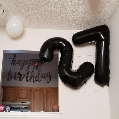 40 Inch Black Number Balloon 2, Large Number Foil Balloons Mylar - Image 5