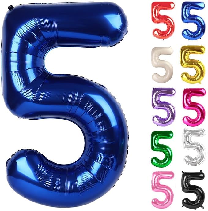 Night Blue Number 5 Balloon 40 Inch by IWERP