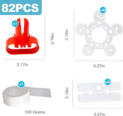 CoguZed 80 Pack Balloon Tie & Knotter Tool – One-Handed Fast Knotting Device - Image 2