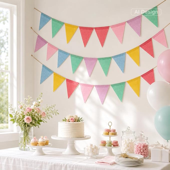 G2PLUS Bunting Banner, Triangle Flag Garland, Pennant Banner Flags, Pride Month - Image 5