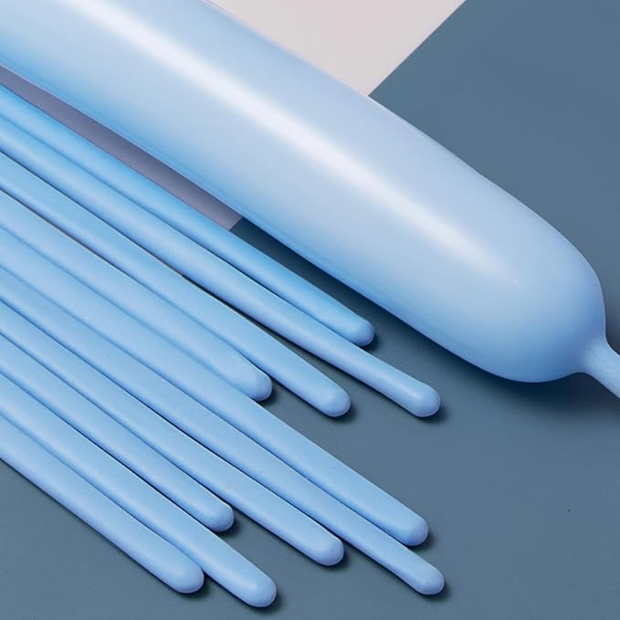 260 Pastel Blue Balloons, Thickened 100 Pack Long Twisting Magic by VHUWE