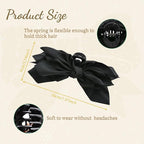 Bow Claw Clips Bow Hair Clips Black White Brown 4PCS Big Hair Bows for Women Butterfly Styling Large Hair Clips for Thick Hair for Girls Hair Accessories for Teen