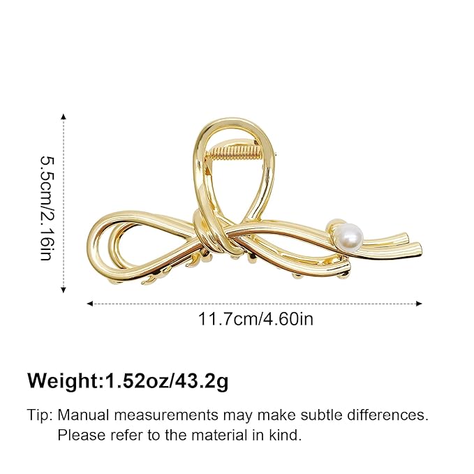 Gold Hair Clips for Women Flower and Double Row Small Claw Clips for Thin/Medium Fine Hair - Nonslip Jaw Clips