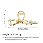 Gold Hair Clips for Women Flower and Double Row Small Claw Clips for Thin/Medium Fine Hair - Nonslip Jaw Clips