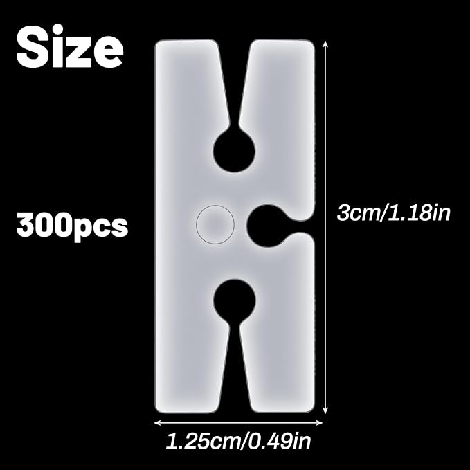300 PCS Balloon Clips H Shape, Plastic Balloon Ties - Image 2
