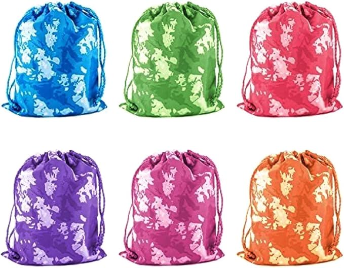 Super Z Outlet Tie-Dye Camouflage Drawstring Bags Party Favors, Arts & Crafts by SuperZOutlet