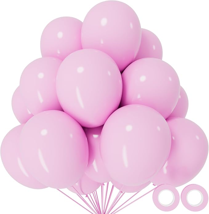 110pcs Pastel Pink Balloon 12 Inch, Pastel Pink Latex Balloons by KUULBELAballoons