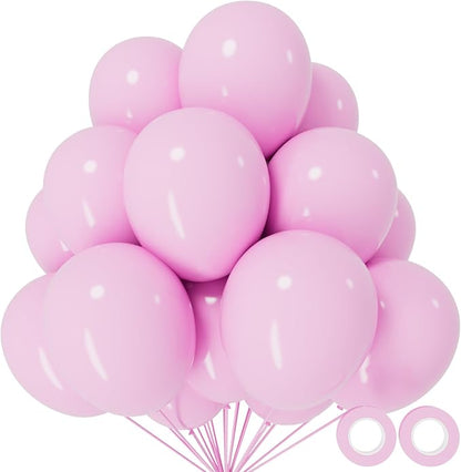 110pcs Pastel Pink Balloon 12 Inch, Pastel Pink Latex Balloons by KUULBELAballoons